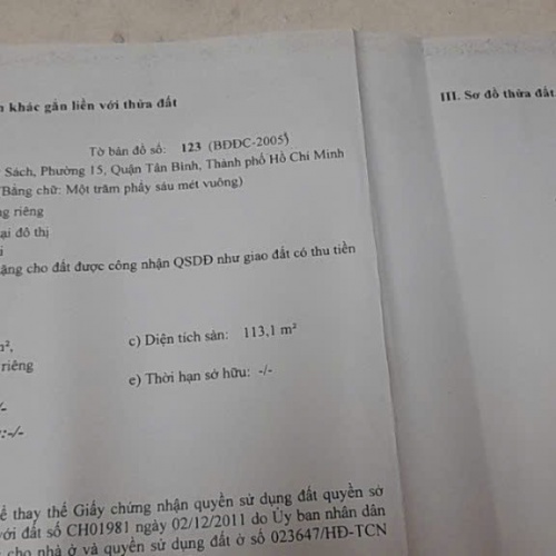 Bán nhà mặt tiền 87/  đường Nguyễn Sỹ Sách, phường 15, Quận Tân Bình, HCM