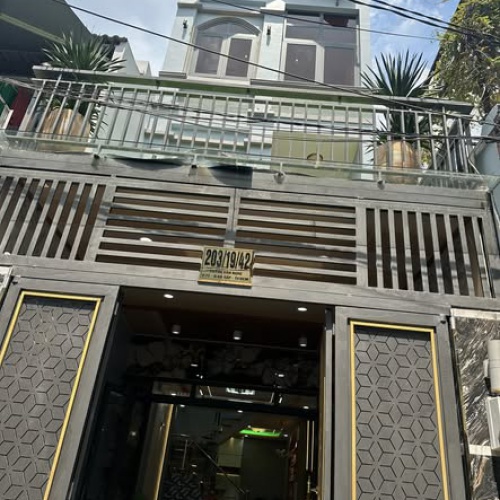 Bán nhà 1 trệt 3 lầu 203//  đường Huỳnh Văn Nghệ, phường 12, Quận Go Vap, HCM